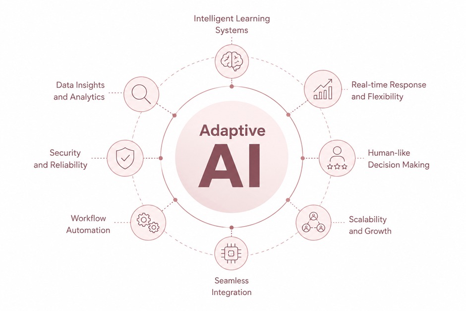 Professionals adapting to AI-driven business changes using advanced digital technology and smart automation tools.